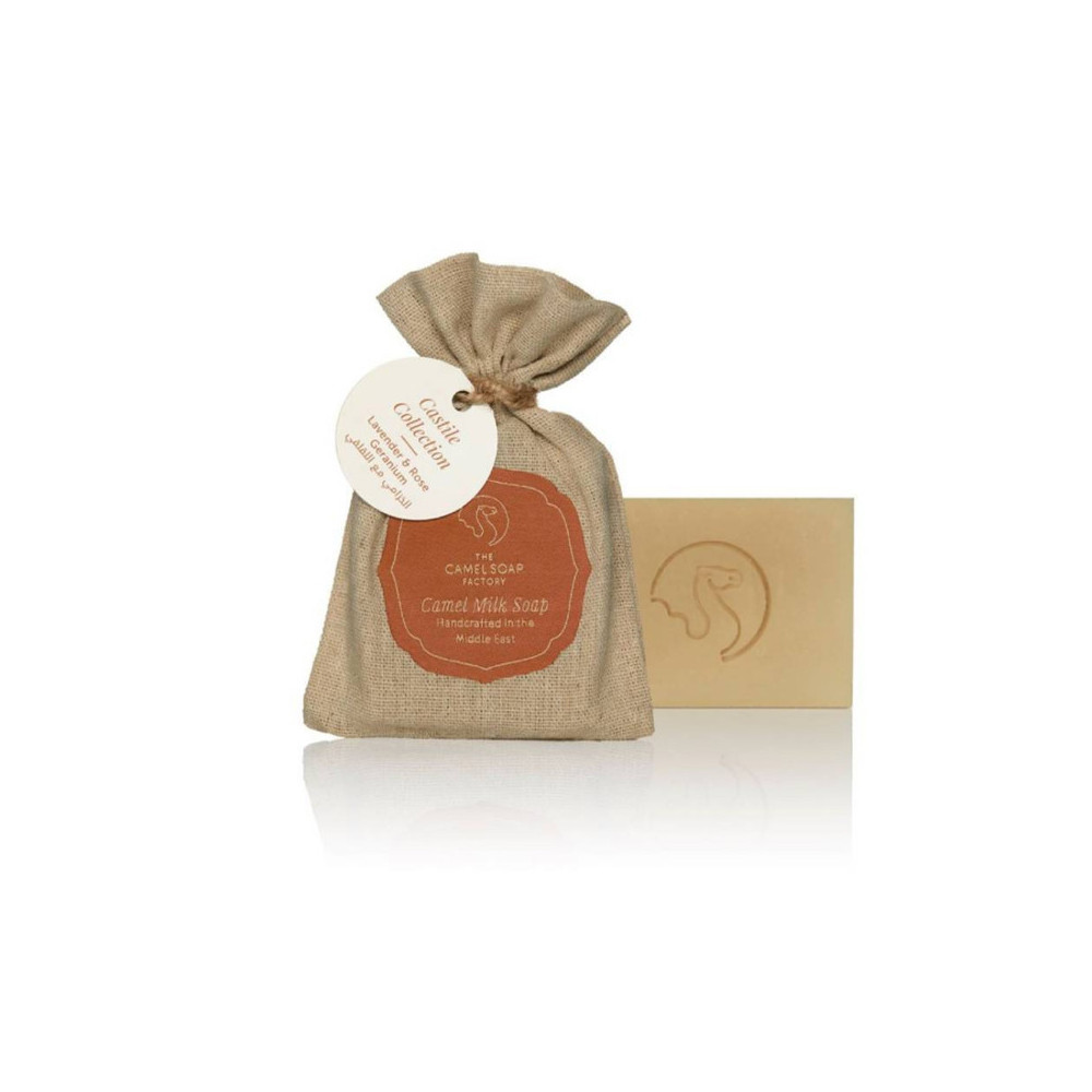 The Camel Soap Factory Camel Milk Soap Handcrafted With Lavender And Rose Geranium Extract, 95g