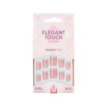 Elegant Touch Fake Nails With Glue Pack of 24 Nails, French 117