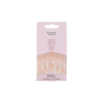 Elegant Touch Fake Nails With Glue Pack of 24 Nails, Sheer Tint En Pointe