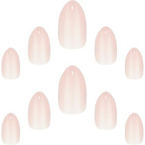 Elegant Touch Fake Nails With Glue Pack of 24 Nails, Sheer Tint Satin Slippers