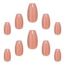 Elegant Touch Acrylic Colour Infusion 24 Fake Nails With Glue, Spiced Nutmeg