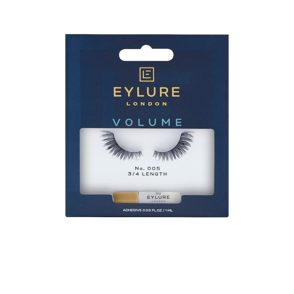Eylure London 3/4 Length Volume Eyelashes With Glue, No. 005