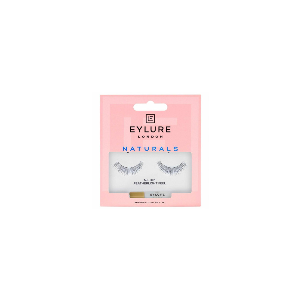 Eylure London Naturals Eyelashes With Glue, No. 031 Featherlight Feel