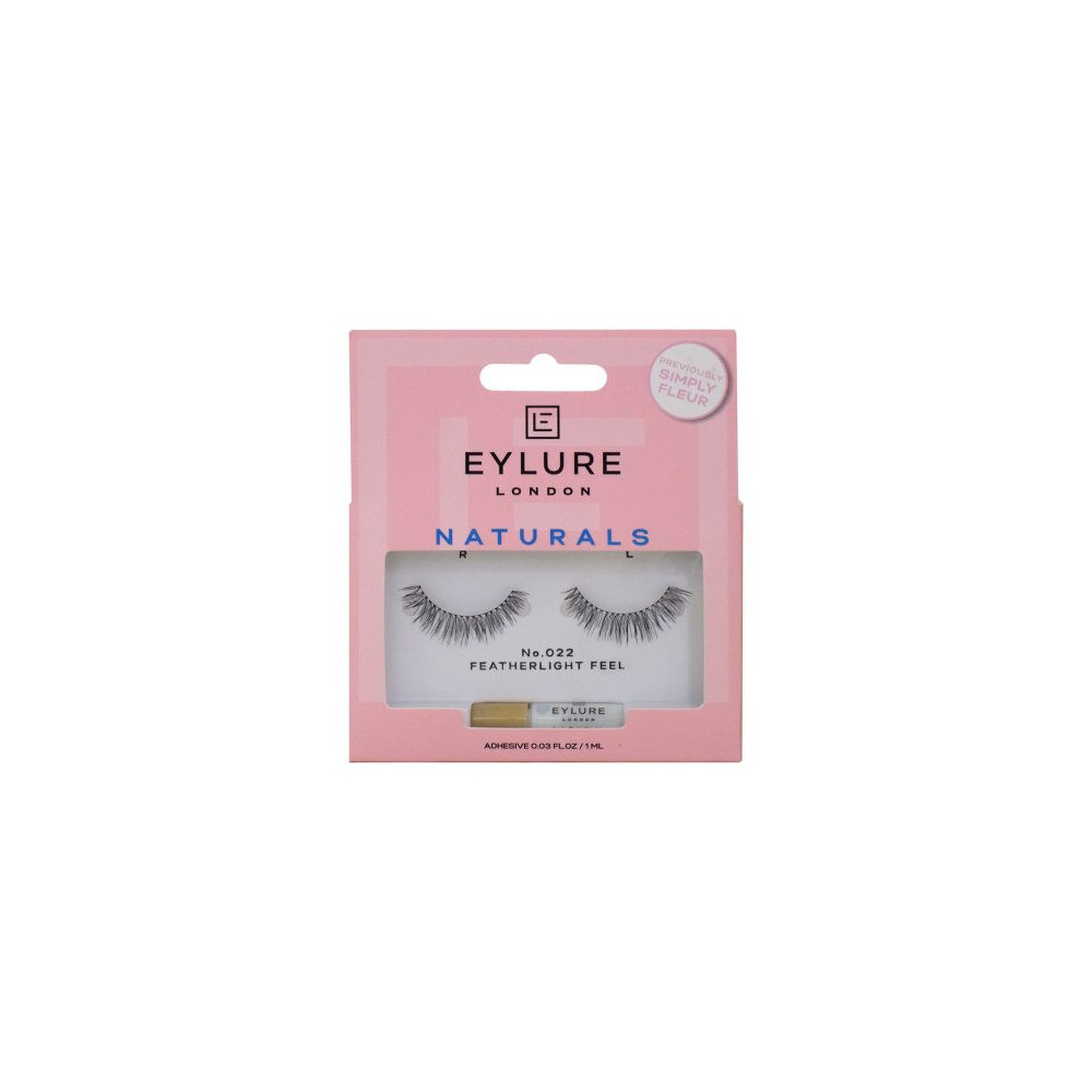 Eylure London Naturals Eyelashes With Glue, No. 022 Featherlight Feel