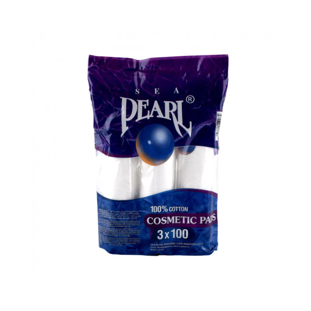 Sea Pearl Cosmetic Pads Pack Of 3, 100 Pcs Per Pack