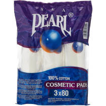 Sea Pearl Cosmetic Pads Pack Of 3, 80 Pcs Per Pack