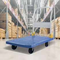 Trolley Folding Platform Truck Hand Truck Foldable Pushcart Dolly with 360 Degree Swivel Wheels for Easy Storage (200 Kg)