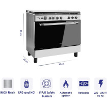 Super General Oven With 5 Gas Cooker, 2724322996688