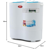 Nikai 2.5Kg Top Load Baby Washing Machine, Silent Twin Tub Washer With Powerful Pulsator And Rust-Proof Body, NWM250SP (White)