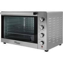 Super General 100 Liter Stainless Steel Electric Oven, Rotisserie-Grill, Convection-Oven, Thermostat, Timer, SGEO-101-TRC, Black/Silver
