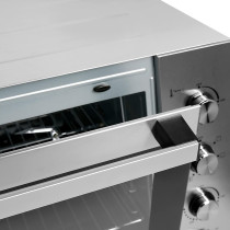 Super General 100 Liter Stainless Steel Electric Oven, Rotisserie-Grill, Convection-Oven, Thermostat, Timer, SGEO-101-TRC, Black/Silver