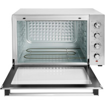 Super General 100 Liter Stainless Steel Electric Oven, Rotisserie-Grill, Convection-Oven, Thermostat, Timer, SGEO-101-TRC, Black/Silver
