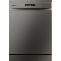 Hisense 15 Place Settings Freestanding Dishwasher 8 Programs, Titanium Grey, HS623E90G