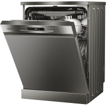Hisense 15 Place Settings Freestanding Dishwasher 8 Programs, Titanium Grey, HS623E90G