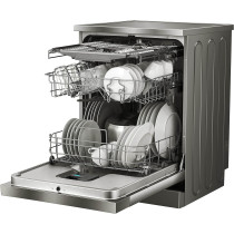 Hisense 15 Place Settings Freestanding Dishwasher 8 Programs, Titanium Grey, HS623E90G