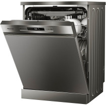 Hisense 15 Place Settings Freestanding Dishwasher 8 Programs, Titanium Grey, HS623E90G