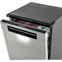 Toshiba 14 Place Setting, 6 Programs Free Standing Dishwasher With Dual Wash Zone, Dw14F1(S), Silver