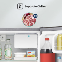 Hisense 60 Liter Compact Single Door Refrigerator, Silver, RR60D4ASU