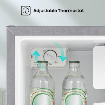 Hisense 60 Liter Compact Single Door Refrigerator, Silver, RR60D4ASU