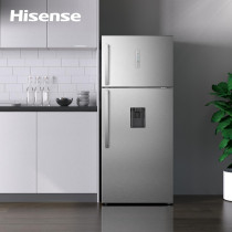 Hisense 729 Liter Refrigerator Double Door With Ice Maker Inverter Compressor, RT729N4WSU (Silver)