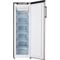 Hoover 245L Upright Freezer, 6 Drawer, Electronic Control, Adjustable Thermostat, Efficient Storage Solution for Frozen Foods, HSF-K245-S