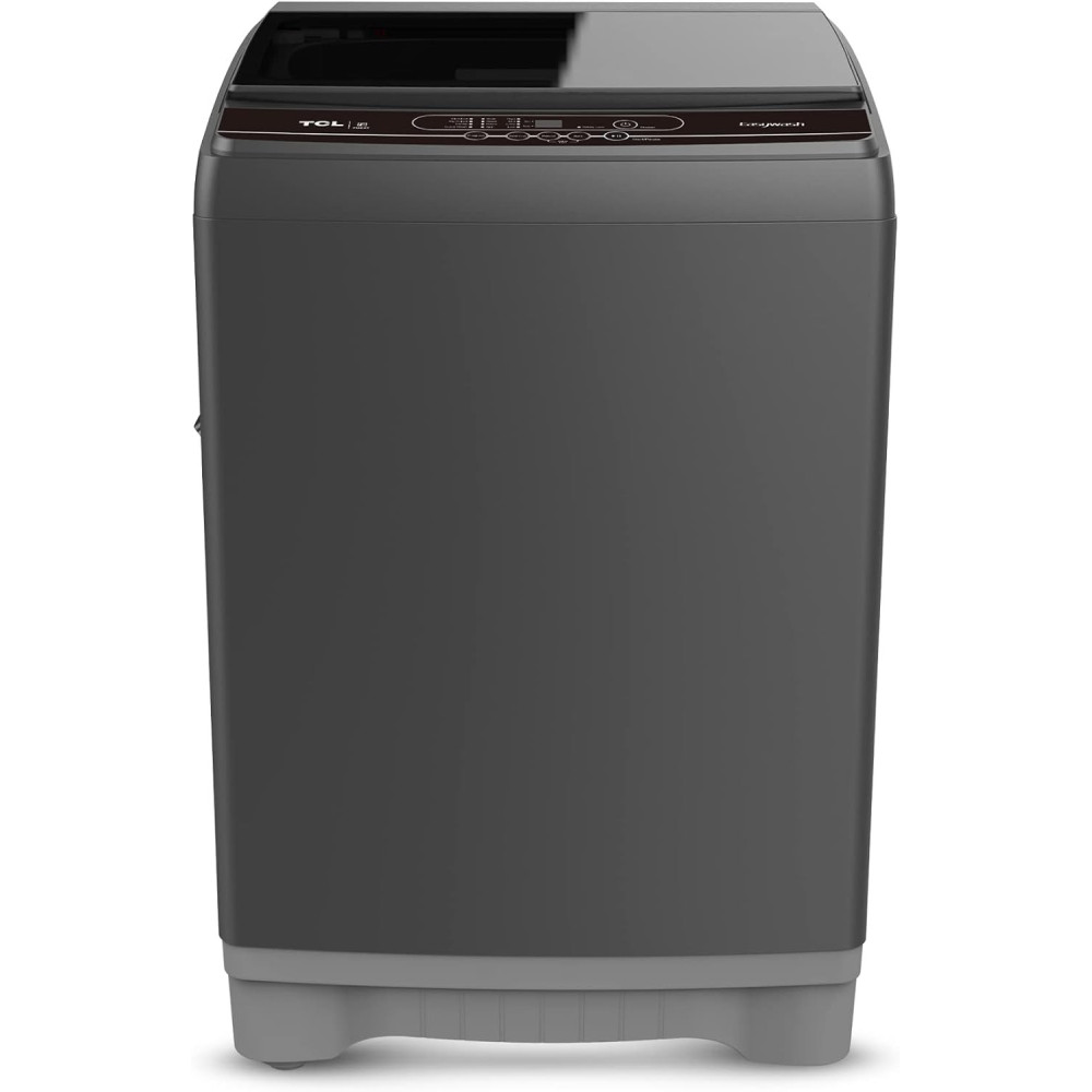 TCL 16Kg Top Load Washing Machine, 8 Washing Programs, Free Standing, Durable Glass Window, Smart Fuzzy Control, Child Safety Lock, Grey, F116TLS