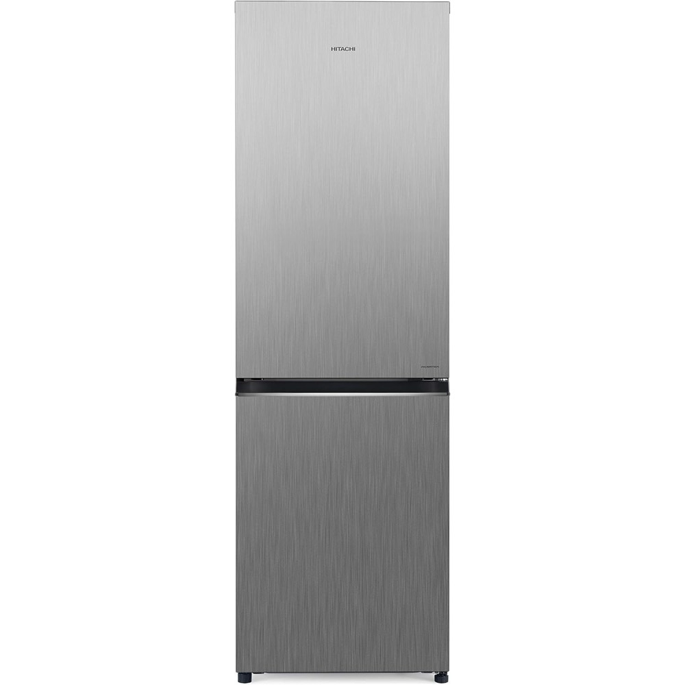 Hitachi 410L Gross Bottom Mount Double Door Refrigerator, 2 Doors No Frost Fridge Freezer, Inverter Control With Dual Fan Cooling, Eco Thermo-Sensor, Bottle And Wine Shelf, Premium Silver, RB410PUK6PSV