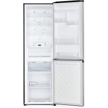 Hitachi 410L Gross Bottom Mount Double Door Refrigerator, 2 Doors No Frost Fridge Freezer, Inverter Control With Dual Fan Cooling, Eco Thermo-Sensor, Bottle And Wine Shelf, Premium Silver, RB410PUK6PSV
