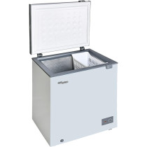 Super General Chest-Freezer 200 Liter Gross Volume, Compact Deep-Freezer With Storage-Basket, Lock And Key, Wheels, SGF-222-HMS
