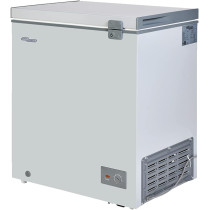 Super General Chest-Freezer 200 Liter Gross Volume, Compact Deep-Freezer With Storage-Basket, Lock And Key, Wheels, SGF-222-HMS