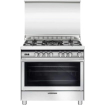 Glemgas 90 x 60 Semi Professional, Multifunction, Full Safety Cooking Range, Closed Door Grilling, Cast Iron Pan Support, Specialista ST Series, ST9612RIFS