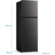 Midea 390L Gross Top Mount Double Door Refrigerator MDRT390MTE28, 2 Doors Frost Free Fridge Freezer With Smart Sensor And Humidity Control, Active-C Fresh, Multi-Air Flow, Electronic Control
