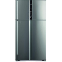 Hitachi 820L Gross Top Mount Double Door Premium Refrigerator RV820PUK1KBSL, 2 Door Fridge, Dual Fan Cooling-Led Control Panel-Twist Ice Tray, Brilliant Silver