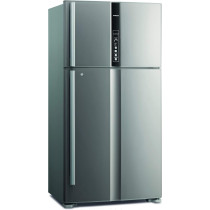 Hitachi 820L Gross Top Mount Double Door Premium Refrigerator RV820PUK1KBSL, 2 Door Fridge, Dual Fan Cooling-Led Control Panel-Twist Ice Tray, Brilliant Silver