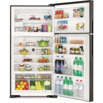 Hitachi 820L Gross Top Mount Double Door Premium Refrigerator RV820PUK1KBSL, 2 Door Fridge, Dual Fan Cooling-Led Control Panel-Twist Ice Tray, Brilliant Silver