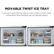 Hitachi 820L Gross Top Mount Double Door Premium Refrigerator RV820PUK1KBSL, 2 Door Fridge, Dual Fan Cooling-Led Control Panel-Twist Ice Tray, Brilliant Silver