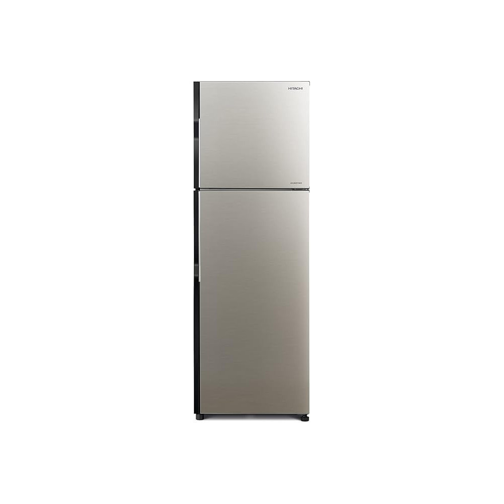 Hitachi 256 Litre Gross Top Mount Double Door Refrigerator RH330PUK7KBSL, Brilliant Silver