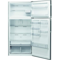 Ariston 574 liters 2 door top mount refrigerator, total no frost fridge & freezer, reversible door, dual cool technology, electronic touch control, super freeze, inox, made in turkey ‎A84TE31XO3EXUK