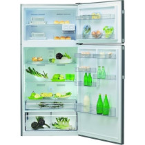 Ariston 574 liters 2 door top mount refrigerator, total no frost fridge & freezer, reversible door, dual cool technology, electronic touch control, super freeze, inox, made in turkey ‎A84TE31XO3EXUK