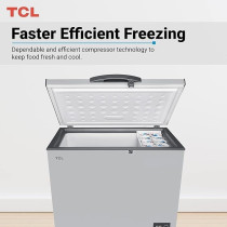 TCL 326 Litre Chest Freezer Single Door, Silver, F326CFSL