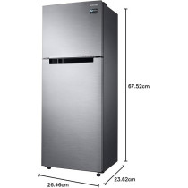 Samsung 321 Liters Top Mount Refrigerator With Twin Cooling, Elegant Inox, Rt42K5030S8