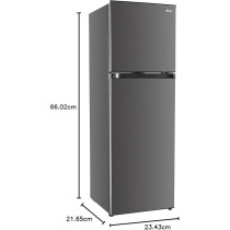 Terim Gross Capacity 300 Litres Net 220 Liters Double Door Top Mount Refrigerator, Silver, TERR300S