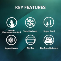 Hisense 381 Litre 2-In-1 Freezer, Silver, FV5O9N4ASU