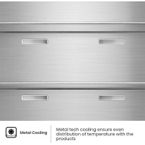 Hisense 381 Litre 2-In-1 Freezer, Silver, FV5O9N4ASU