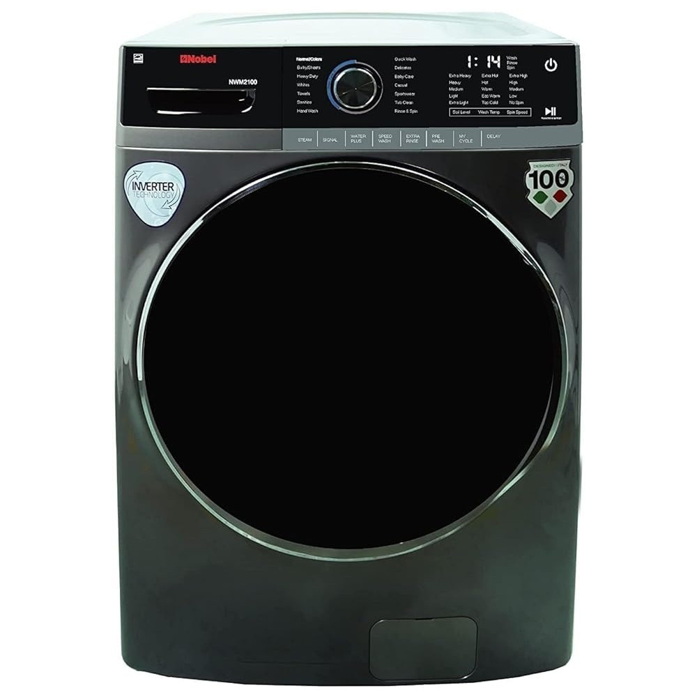 Nobel 21 Kg Front Load Washing Machine, Silver, NWM2100