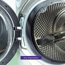 Nobel 21 Kg Front Load Washing Machine, Silver, NWM2100