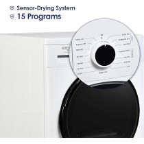 Super General 9 Kg Front Loading Washer Dryer, White, SGWD-9700-EDM-W