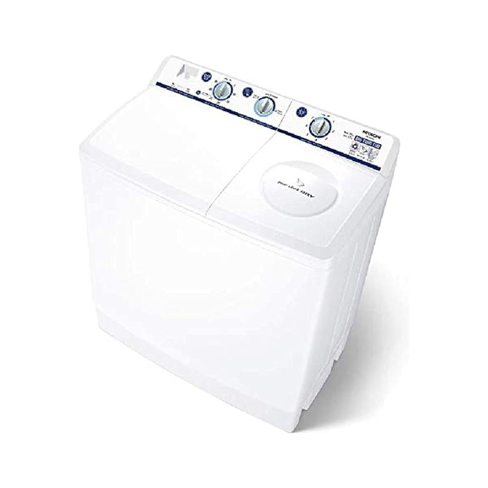 Hitachi 14 Kg Twin Tub Top Load Washing Machine With Semi Automatic 12 Kg Dryer Capacity, White, PS1405SJ3CGXWH
