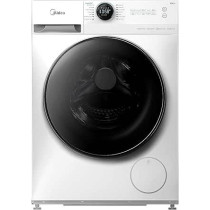 Midea, 10Kg Front Load Smart Washing Machine With Lunar Dial, 1400 Rpm, 14 Programs, Fully Automatic Washer With Wide Door, Digital Led Display, Child Lock, Steam Care, Wi-Fi Connectivity, MF200W100WBW