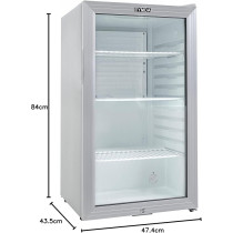 Yamada Mini Glass Door Fridge, 85 Litres, YCC90G